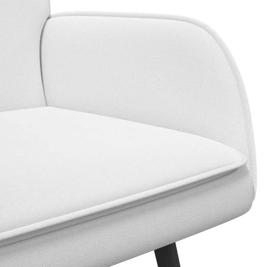 Sofa 2 places Blanc 115 x 61 x 87 cm Tissu - 7