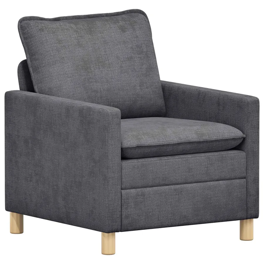 Ensemble de Canapés 2 pcs Gris foncé Polyester - 3