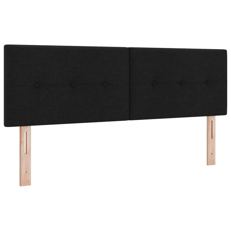 Lit boxspring avec matelas Noir 160 x 200 cm Tissu - 3