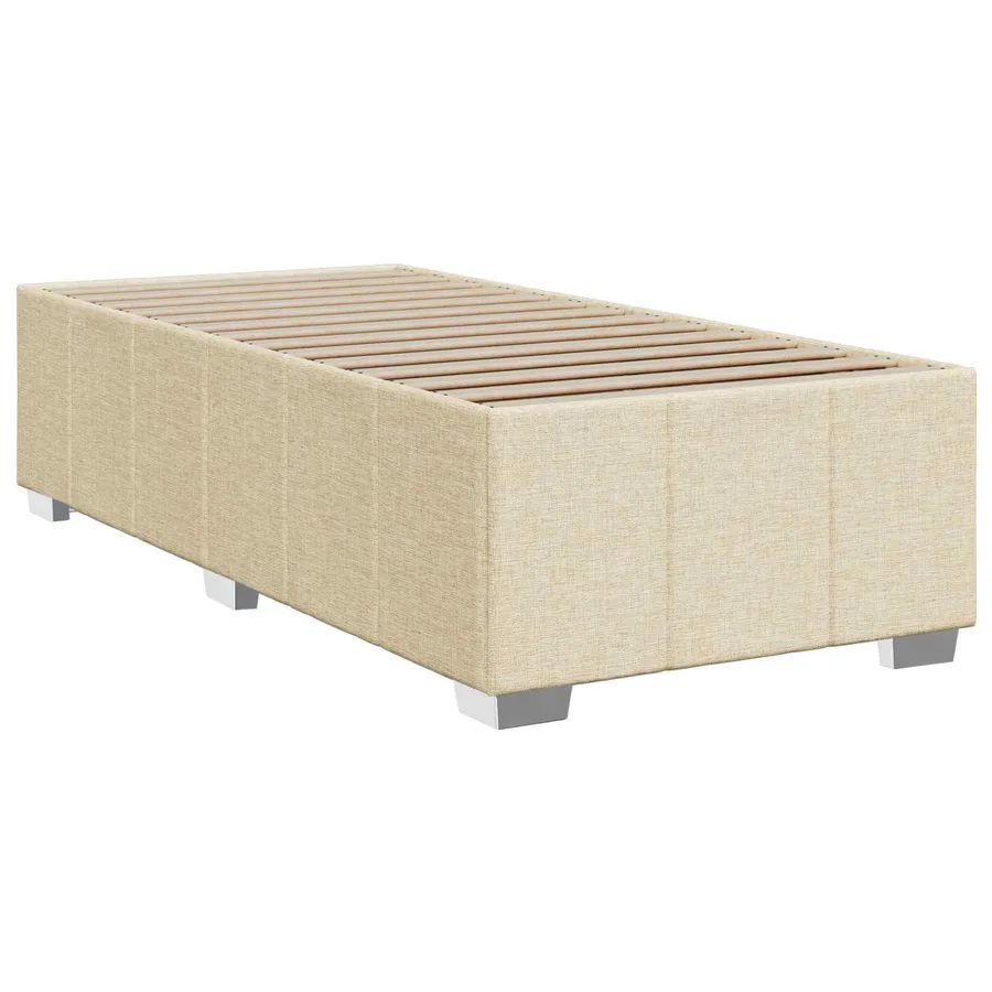 Lit boxspring avec matelas Crème 90 x 200 cm Tissu - 4