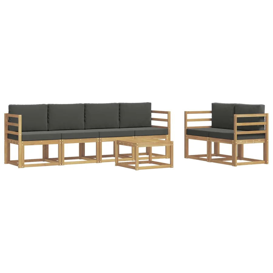 Ensemble de canapés d'extérieur 7 pcs Blanc et anthracite - 2