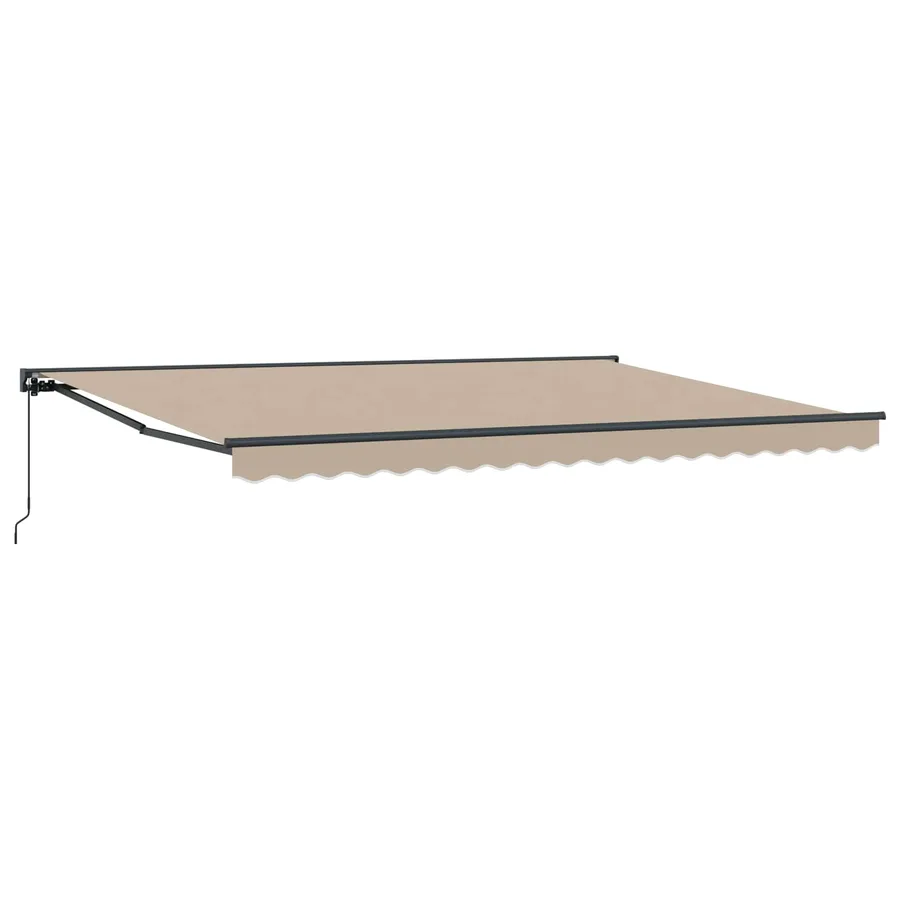 Auvent rétractable manuel Beige 5 × 3,5 m - 2