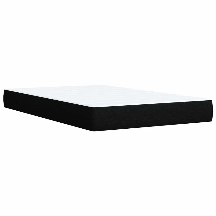 Lit boxspring avec matelas Noir 120 x 200 cm Tissu - 5
