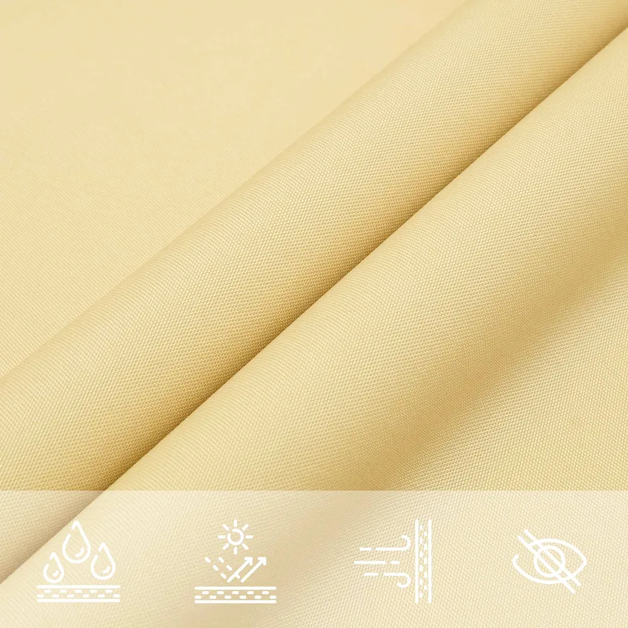 Voile d'ombre Sable 6 x 2,5 m 100 % polyester Oxford - 6