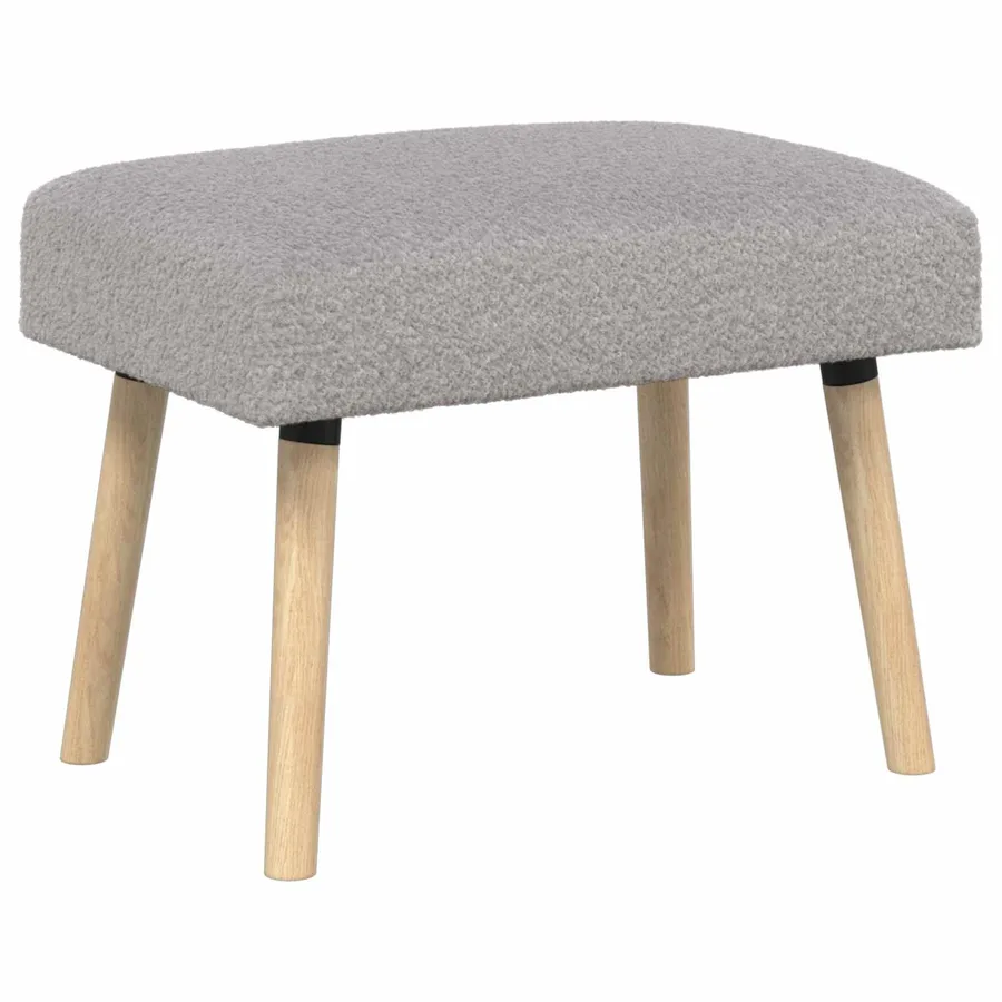 banc Uni Gris clair 60 x 40 x 45 cm Bouclé - 2