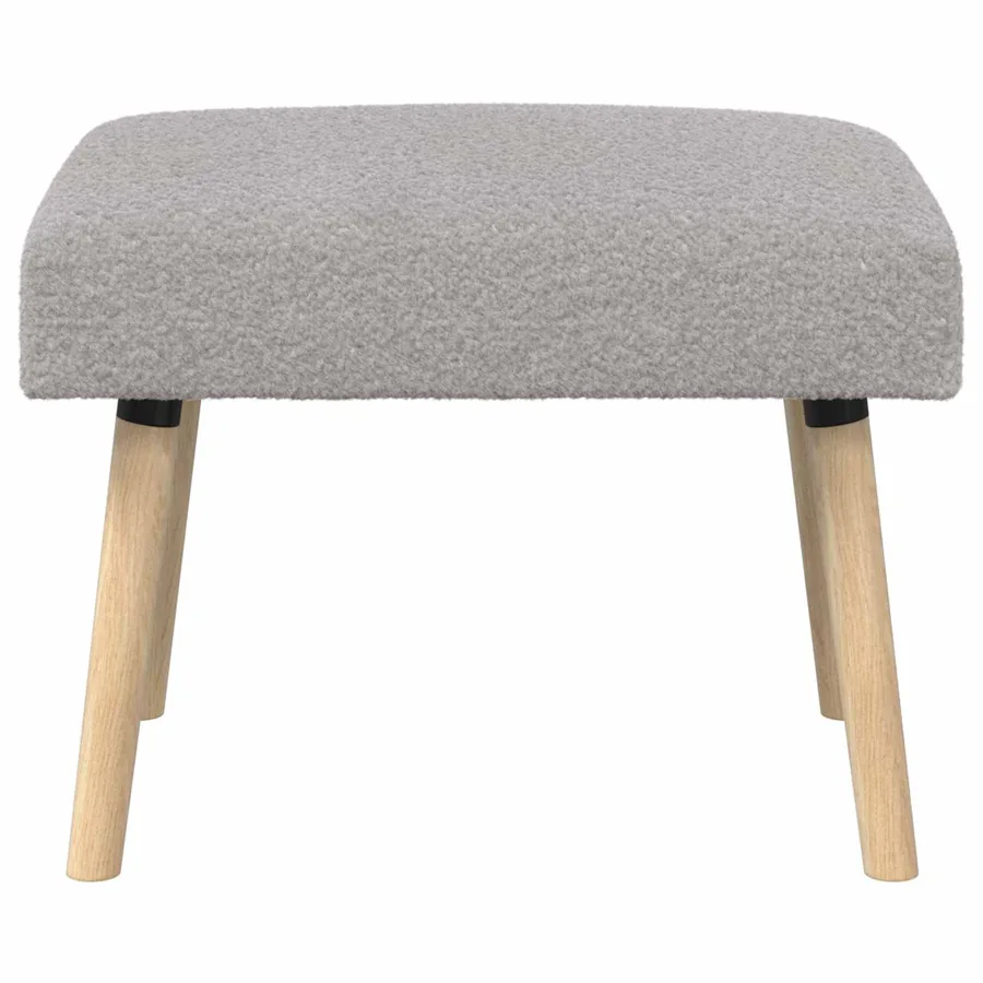 banc Uni Gris clair 60 x 40 x 45 cm Bouclé - 5