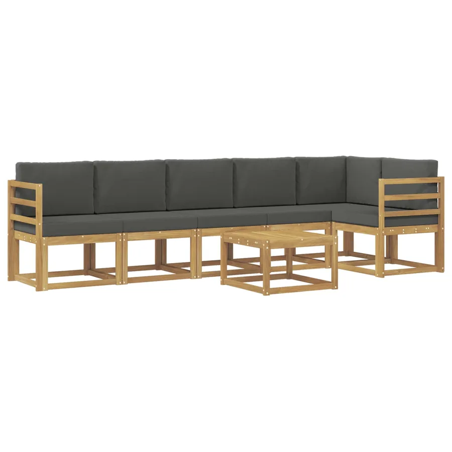 Ensemble de canapés d'extérieur 7 pcs Blanc et anthracite - 2