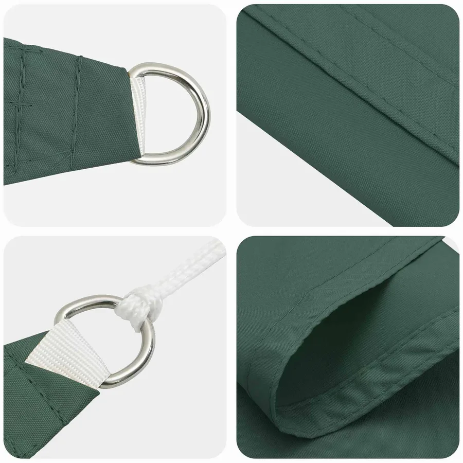 Voile d'ombre Vert foncé 6 x 2,5 m 100 % polyester Oxford - 4