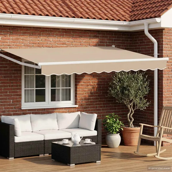 Auvent rétractable électrique Beige 3,5 x 2 m