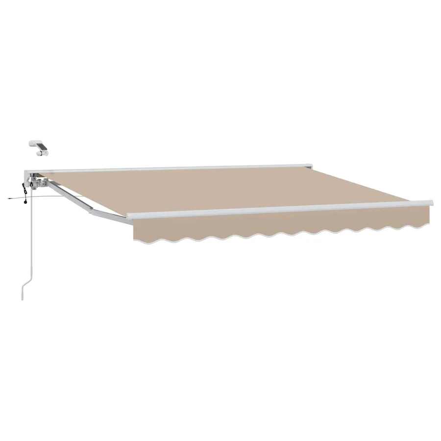 Auvent rétractable électrique Beige et blanc 3,5 x 2 m - 2