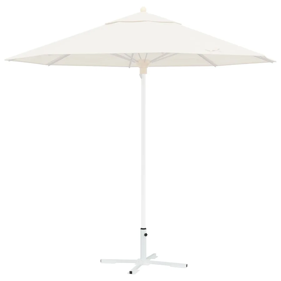 Support de parasol Blanc Acier - 3