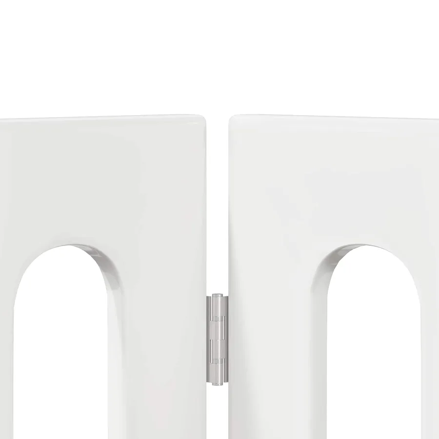 Clôture pliable pour animaux 4 pcs Blanc Brillant - 6