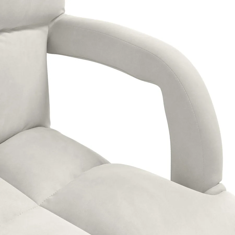 Fauteuil de sol ajustable Crème Velours - 7