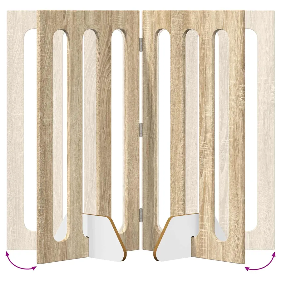 Clôture pliable pour animaux 2 pcs Chêne Sonoma - 7