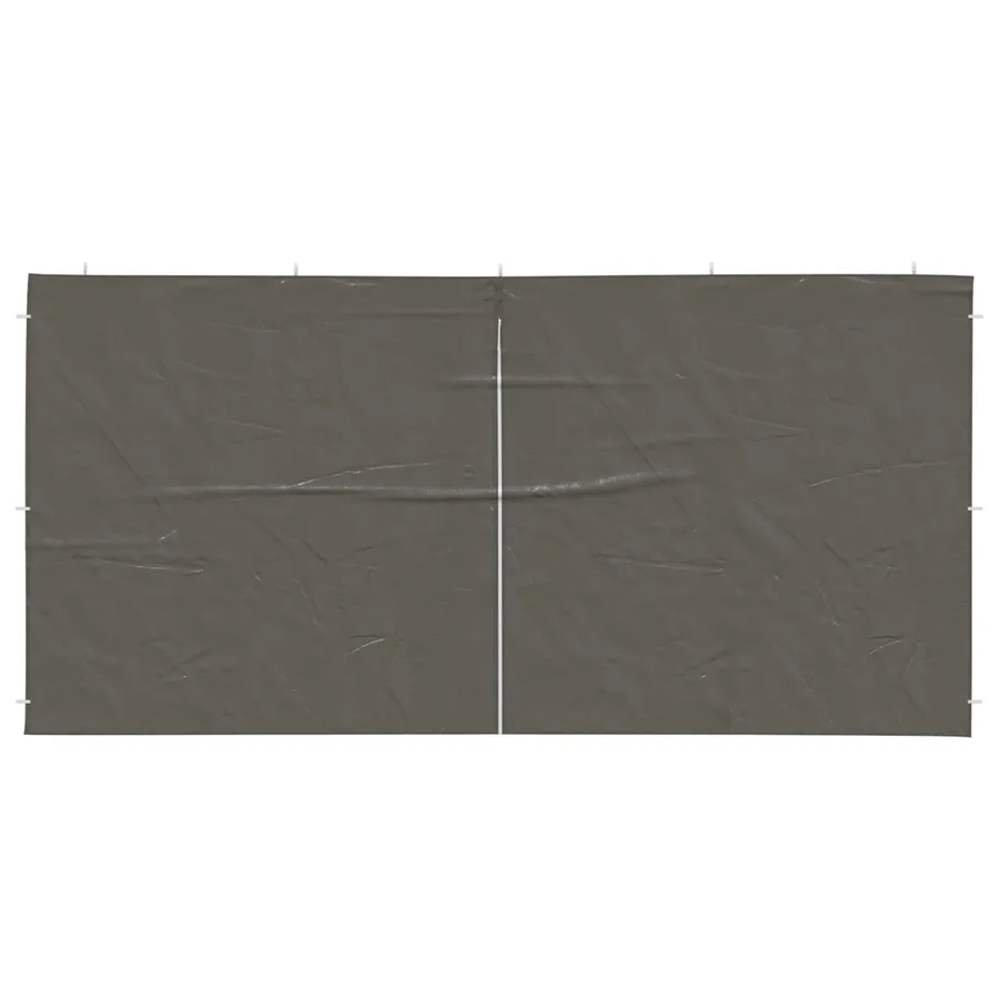 Mur de tente de fête 2 pcs Anthracite 400 x 195 cm PE et acier - 3