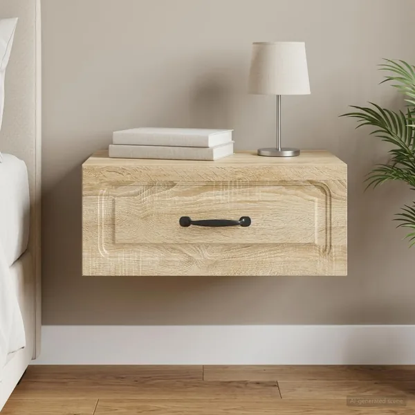 Cabinet de chevet mural Chêne Sonoma 49 x 34,5 x 20 cm