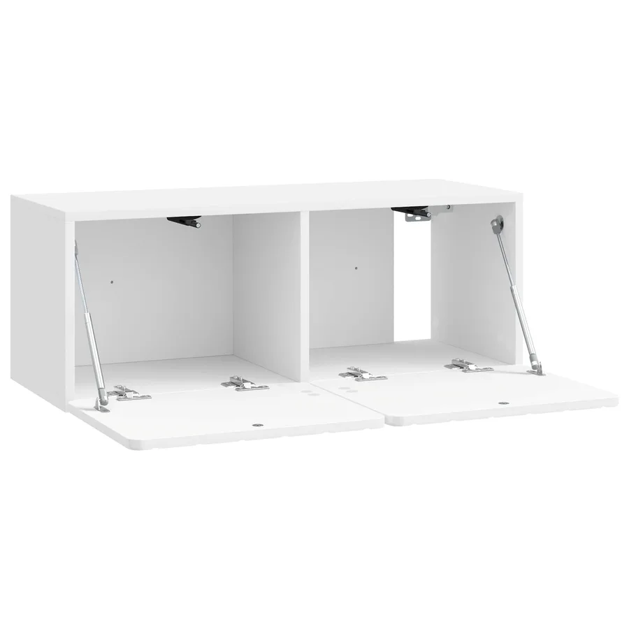 Meuble TV mural 78,5 x 31 x 30 cm Blanc brillant - 5