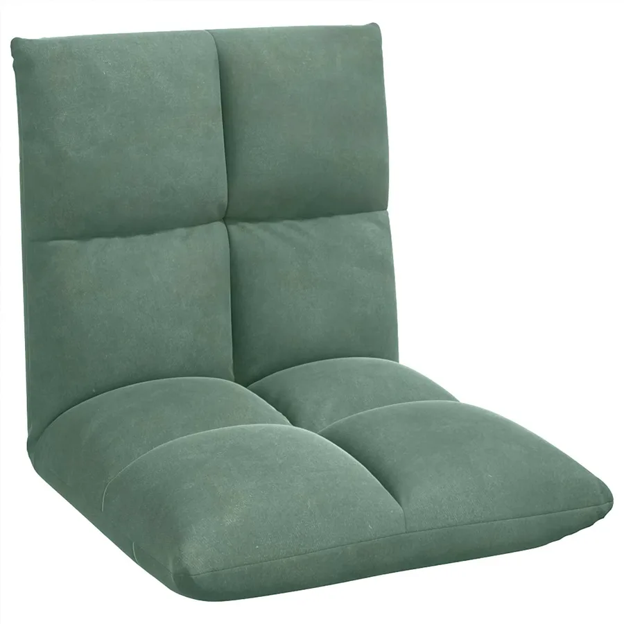 Fauteuil de sol ajustable Vert Mer Velours - 2