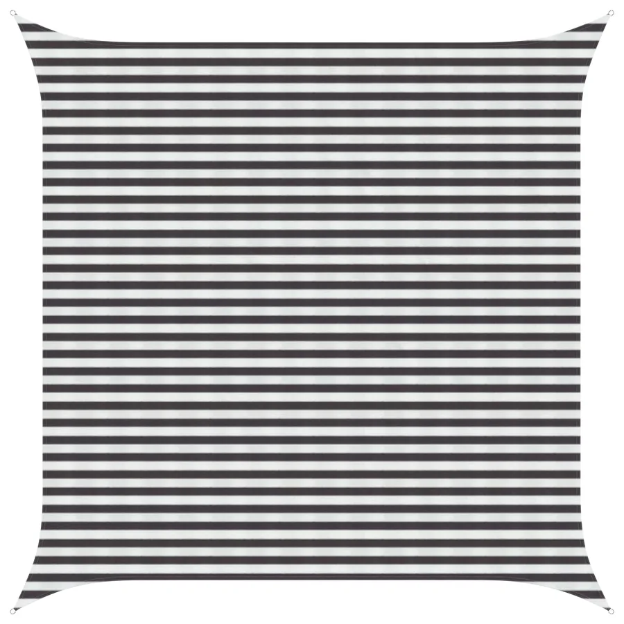 Voile d'ombre Anthracite et blanc 4 x 4 m HDPE