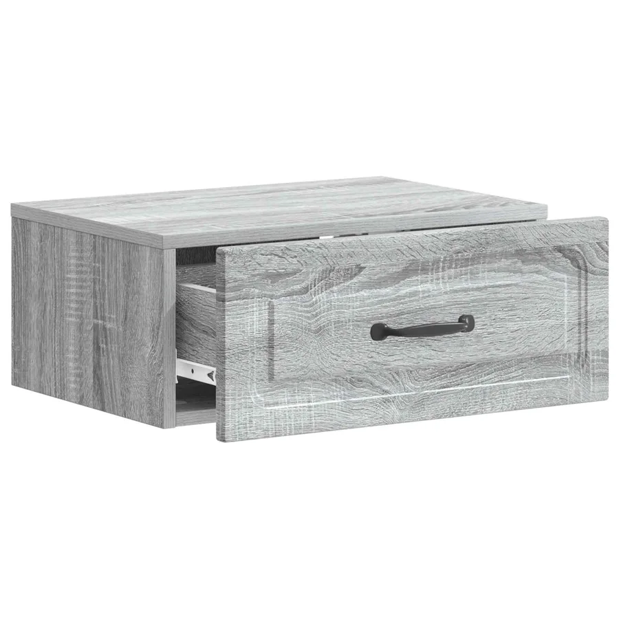 Cabinet de chevet mural 2 pcs Sonoma gris 49 x 34,5 x 20 cm - 6