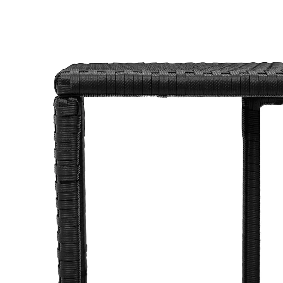 Salon de jardin 11 pcs avec coussins noir résine tressée - 15