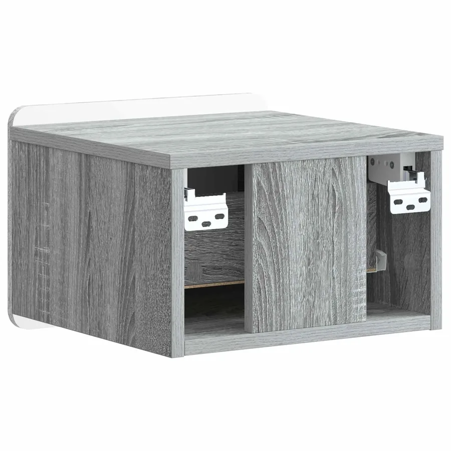 Cabinet de chevet mural 2 pcs Sonoma gris 33 x 34,5 x 24 cm - 9