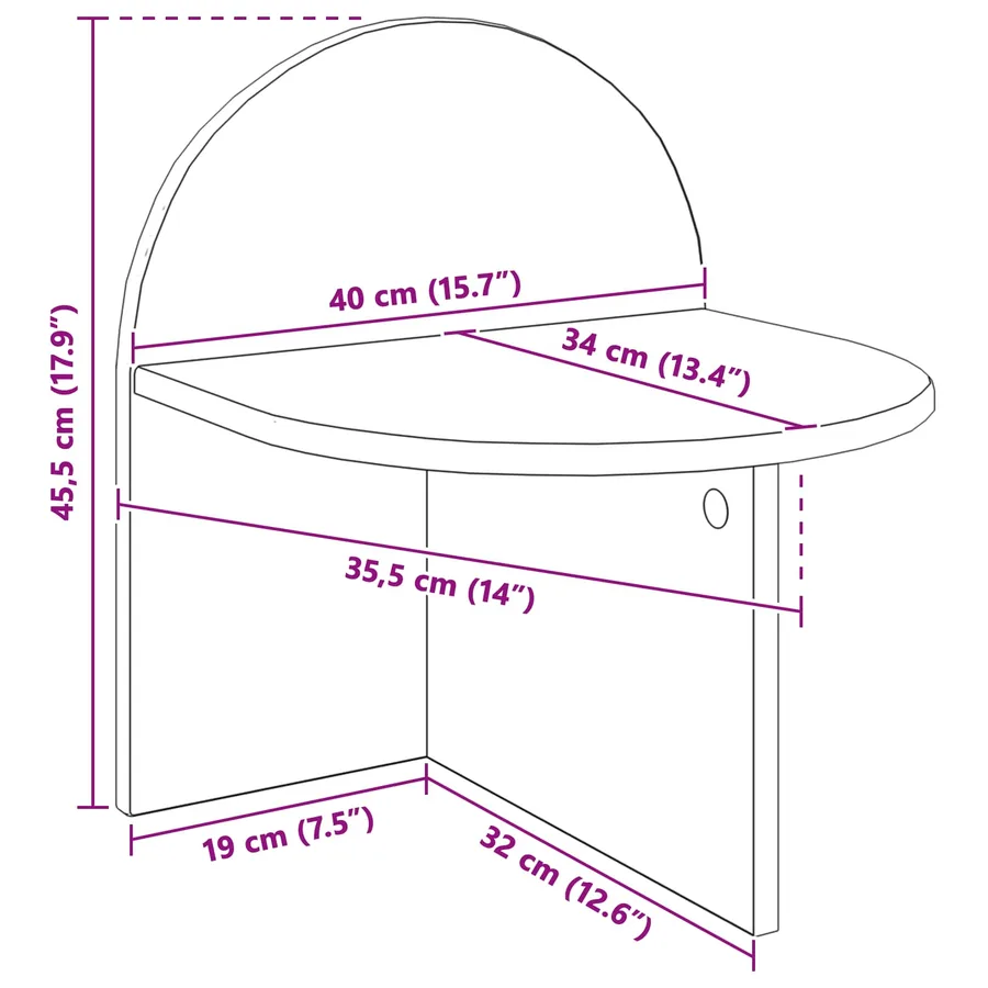Table de chevet 2 pcs Blanc 40 x 35,5 x 45,5 cm - 10