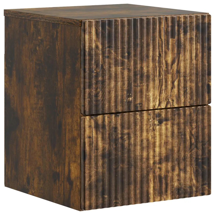 Cabinet de chevet mural 2 pcs Chêne fumé 33 x 34,5 x 40 cm - 5