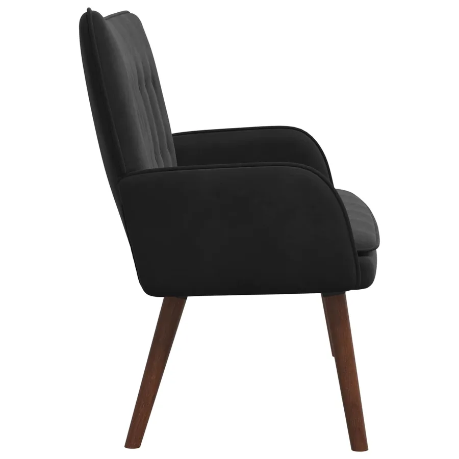 Sofa 2 places Noir 115 x 61 x 87 cm Velours - 5