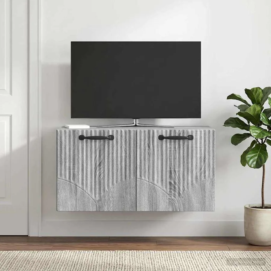 Meuble TV mural Sonoma gris 59,5 x 31 x 30 cm Bois d'ingénierie