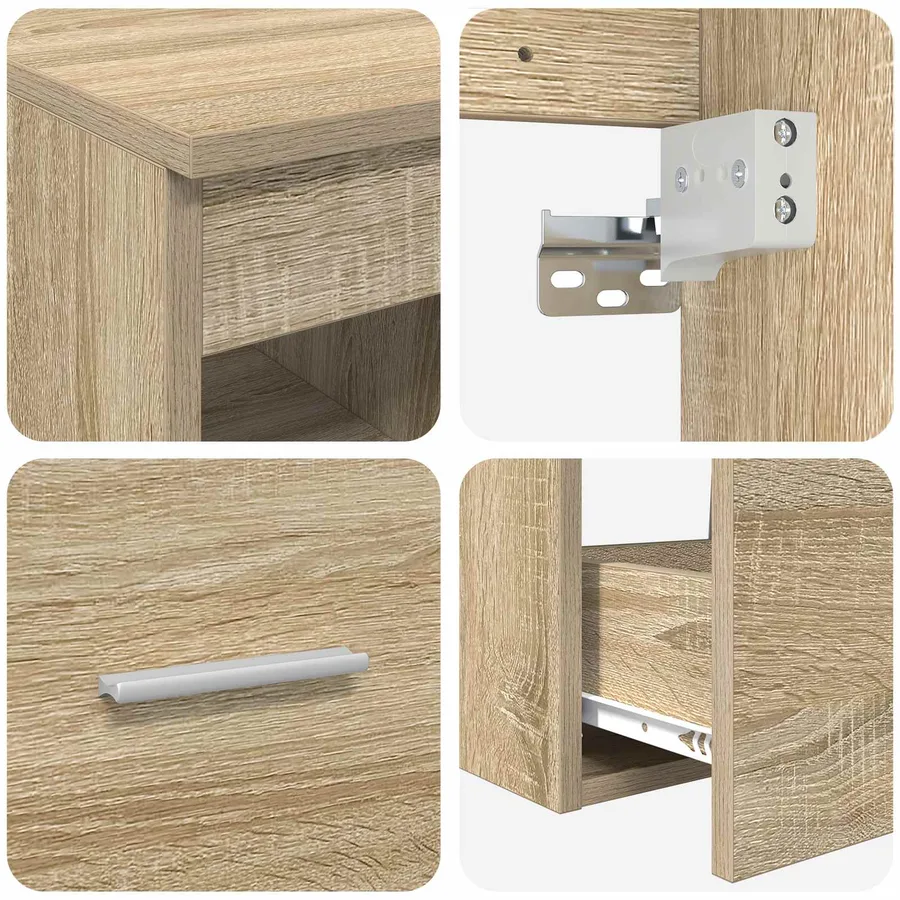 Ensemble de mobilier de salle de bain 2 pcs Chêne Sonoma - 7