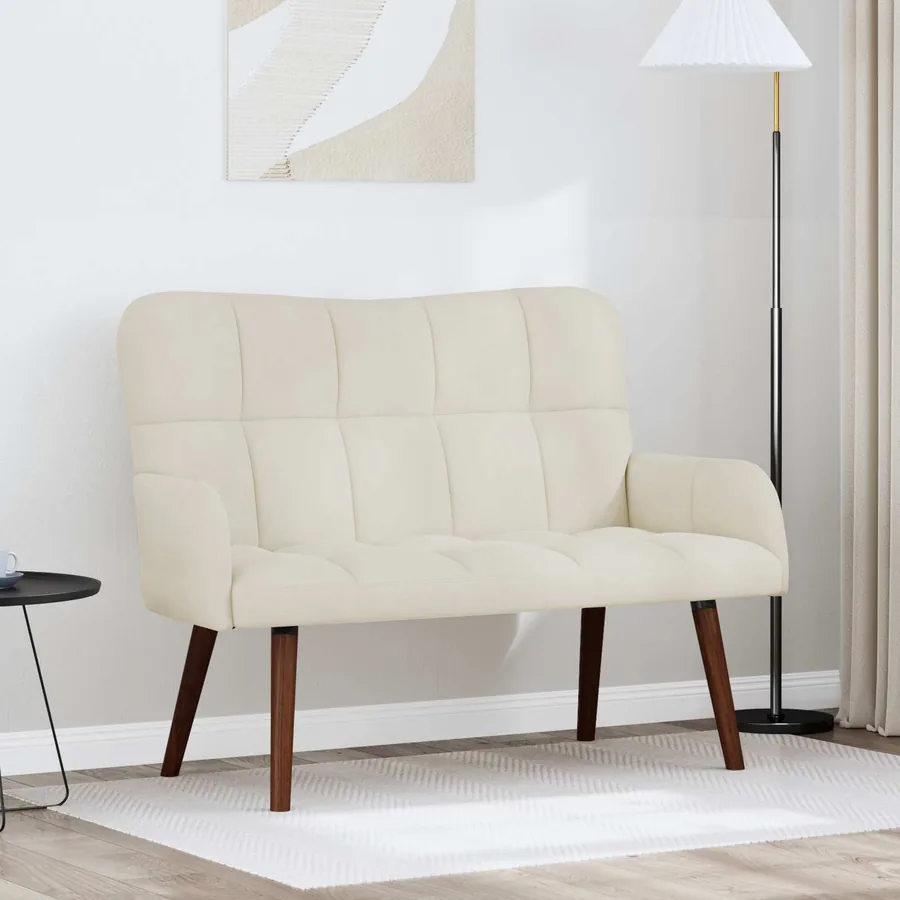 Sofa 2 places Crème 115 x 61 x 87 cm Velours