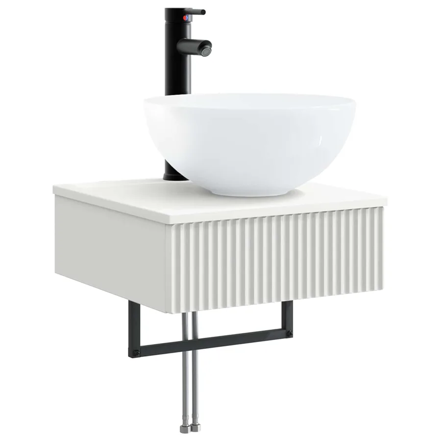 Ensemble d'armoire de salle de bain 5 pcs Blanc - 5
