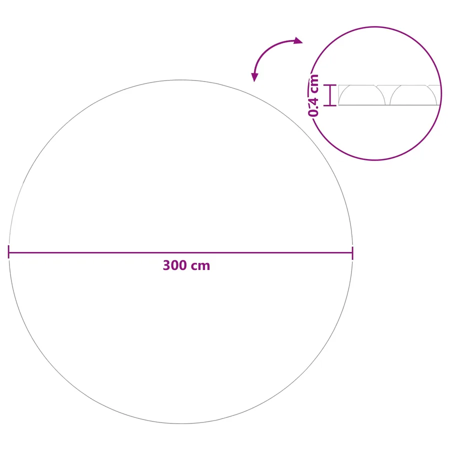 Couverture de piscine solaire extra épaisse Ø 300 cm 400 μm - 7