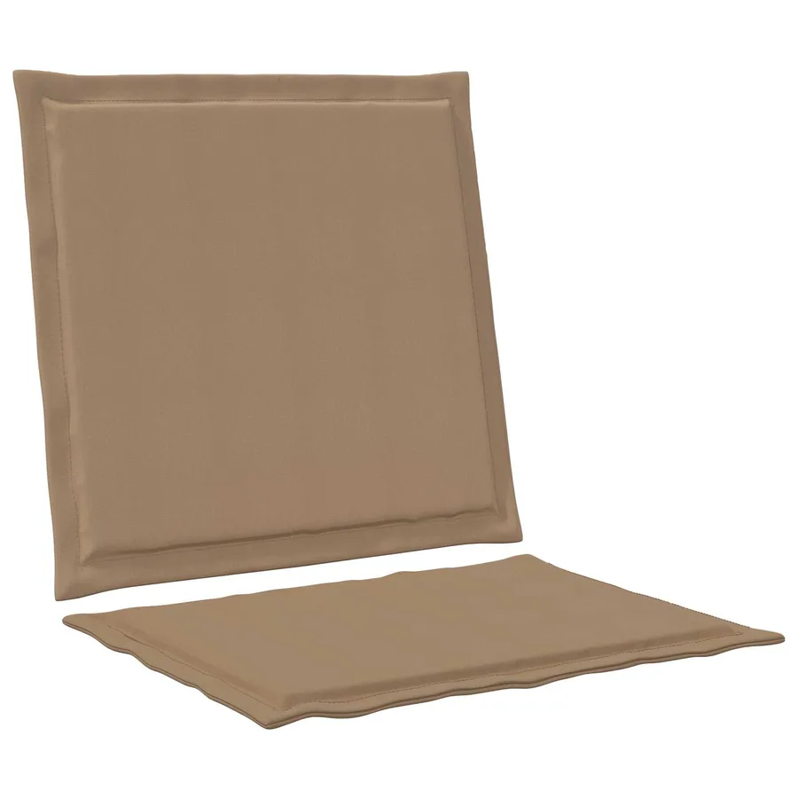 Coussins de siège et de dos 2 pcs Taupe 47 x 45 x 2 cm - 5