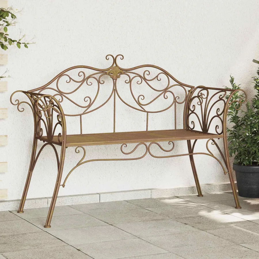 Banc de jardin 2-Nombre de places 130 x 47 x 90 cm Acier