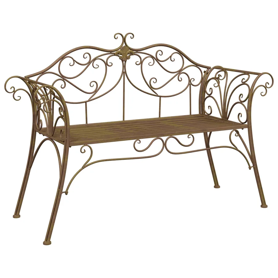 Banc de jardin 2-Nombre de places 130 x 47 x 90 cm Acier - 2