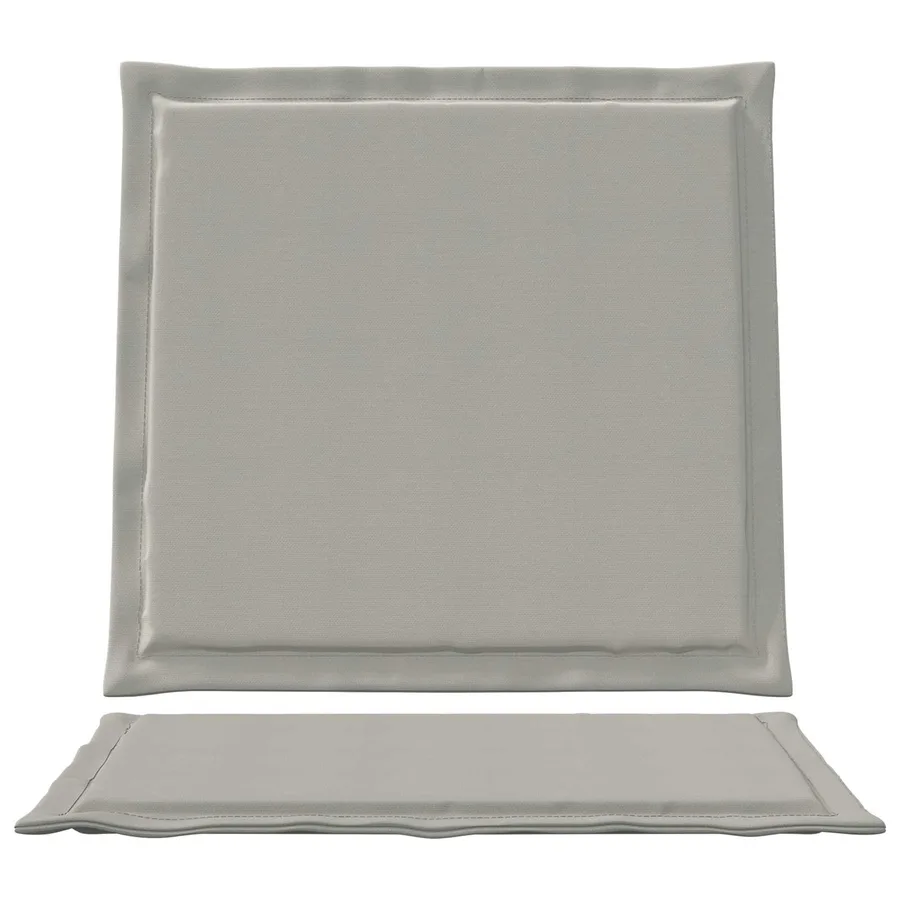 Coussins de siège et de dos 4 pcs Gris clair 47 x 45 x 2 cm - 6