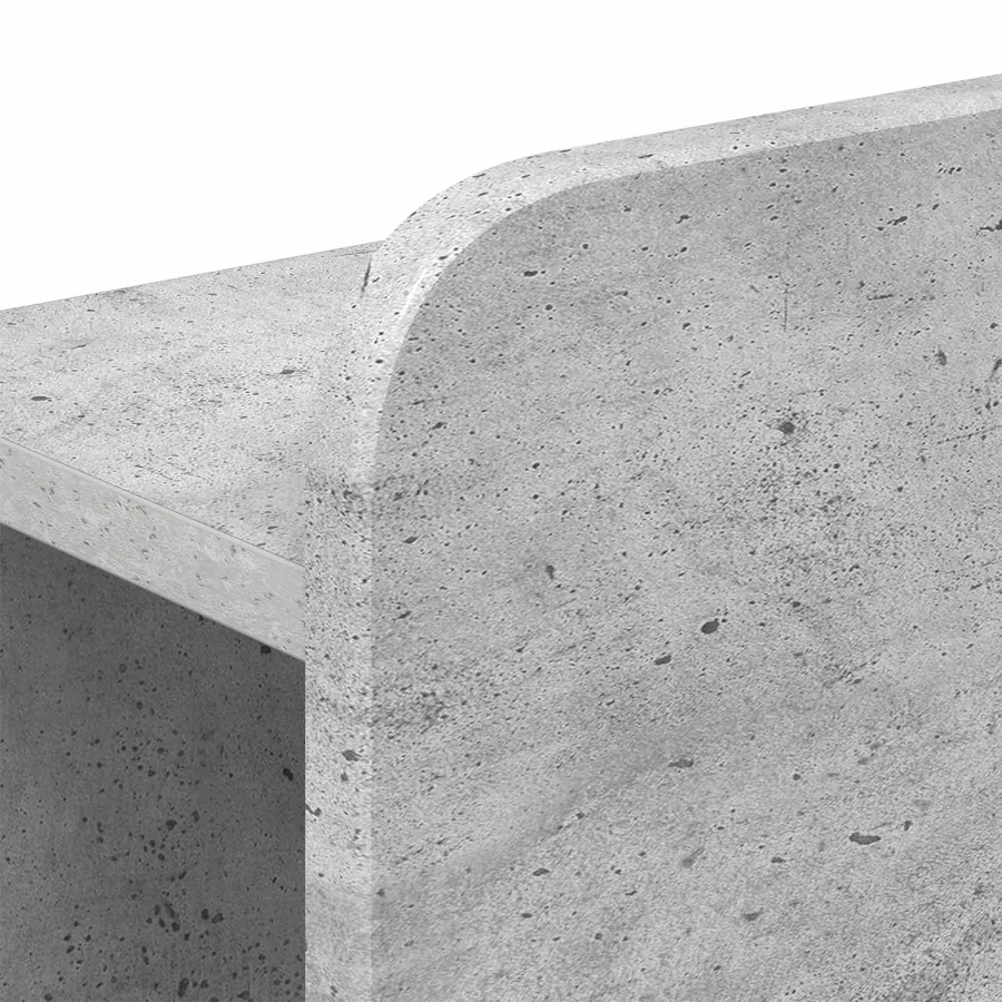 Cadre de lit avec rangement Gris béton 150 x 200 cm - 6