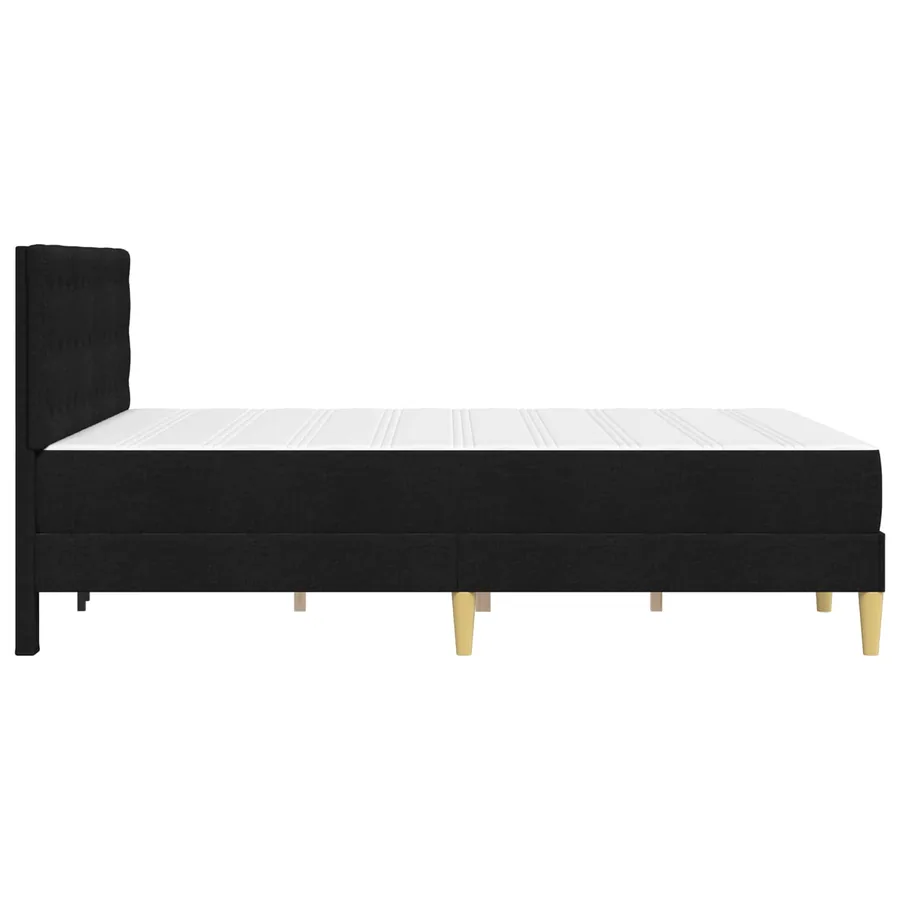 Cadre de lit avec matelas Noir 120 x 190 cm Tissu - 7
