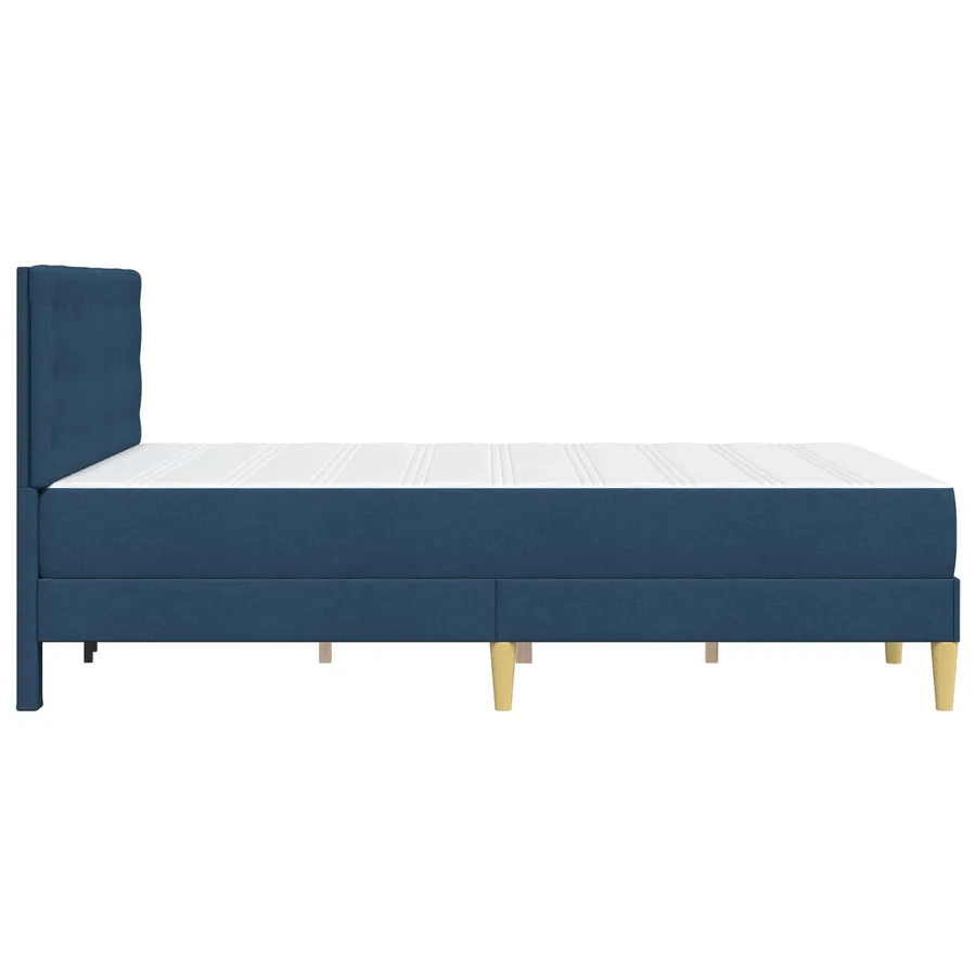 Cadre de lit avec matelas Bleu 120 x 190 cm Tissu - 7