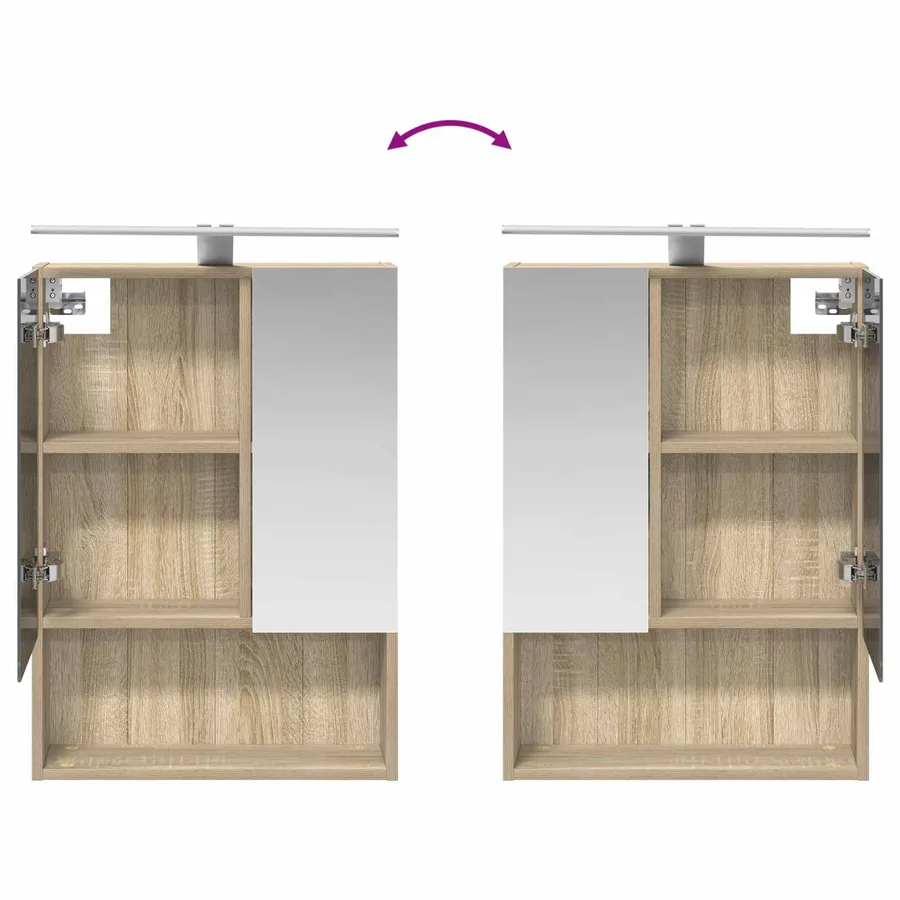 Ensemble d'armoire de salle de bain 5 pcs Chêne Sonoma - 12
