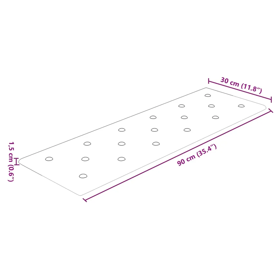 Tête de lit murale 12 pcs Crème 90 x 30 cm Simili cuir - 7