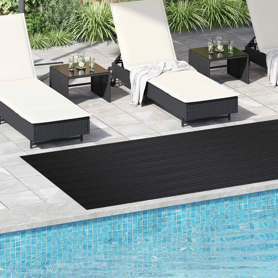 Tapis de sol Noir 1,5 x 4 m Caoutchouc