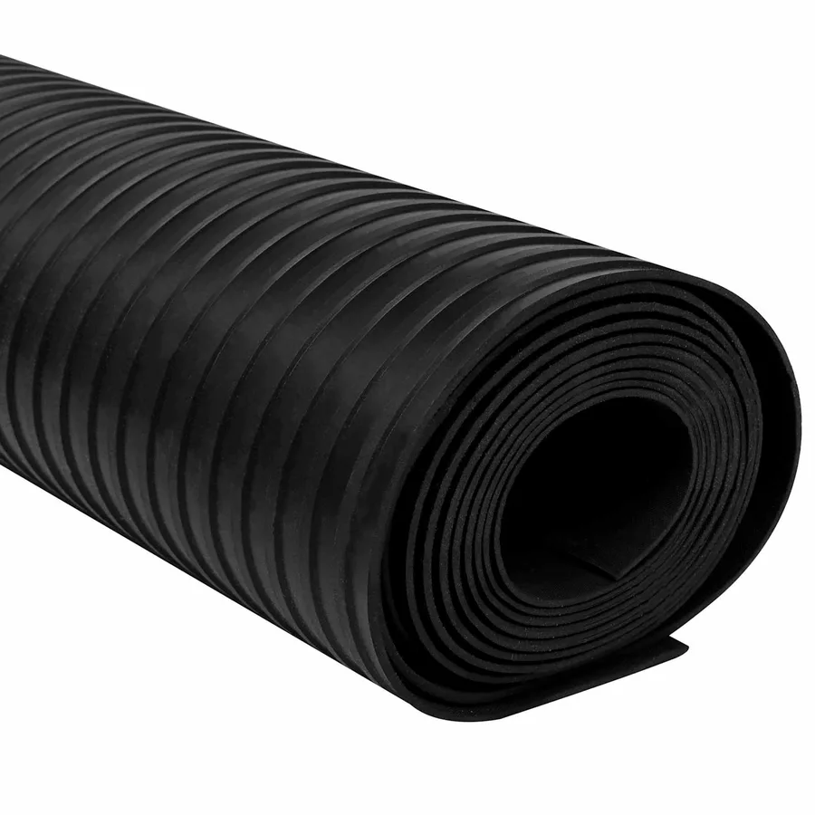 Tapis de sol Noir 1,5 x 4 m Caoutchouc - 3