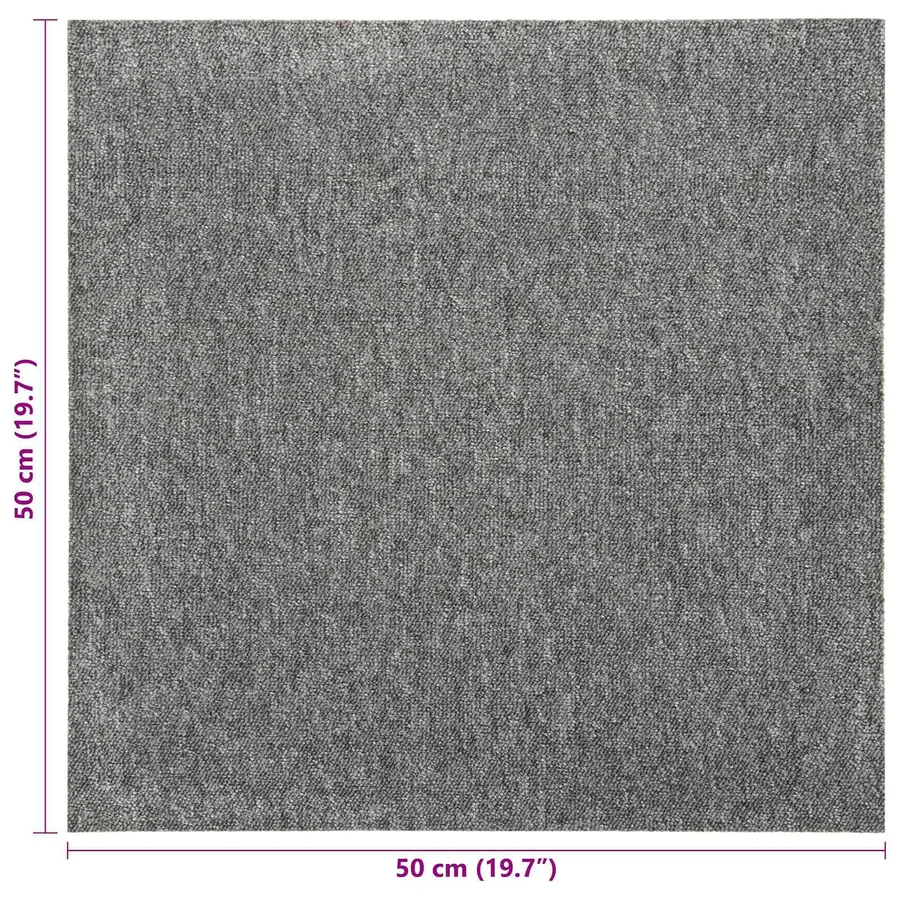 Tapis 20 pcs Gris 50 x 50 cm 100% Polypropylène - 8