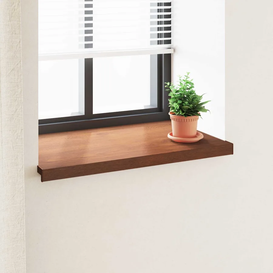 Appui de fenêtre Bois marron 100 x 50 x 4,5 cm PVC