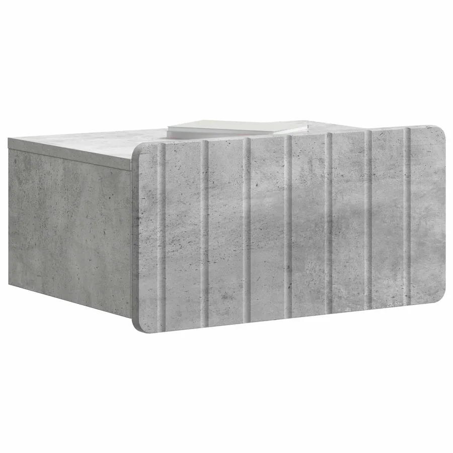 Cabinet de chevet mural 2 pcs Gris béton 49 x 34,5 x 24 cm - 3