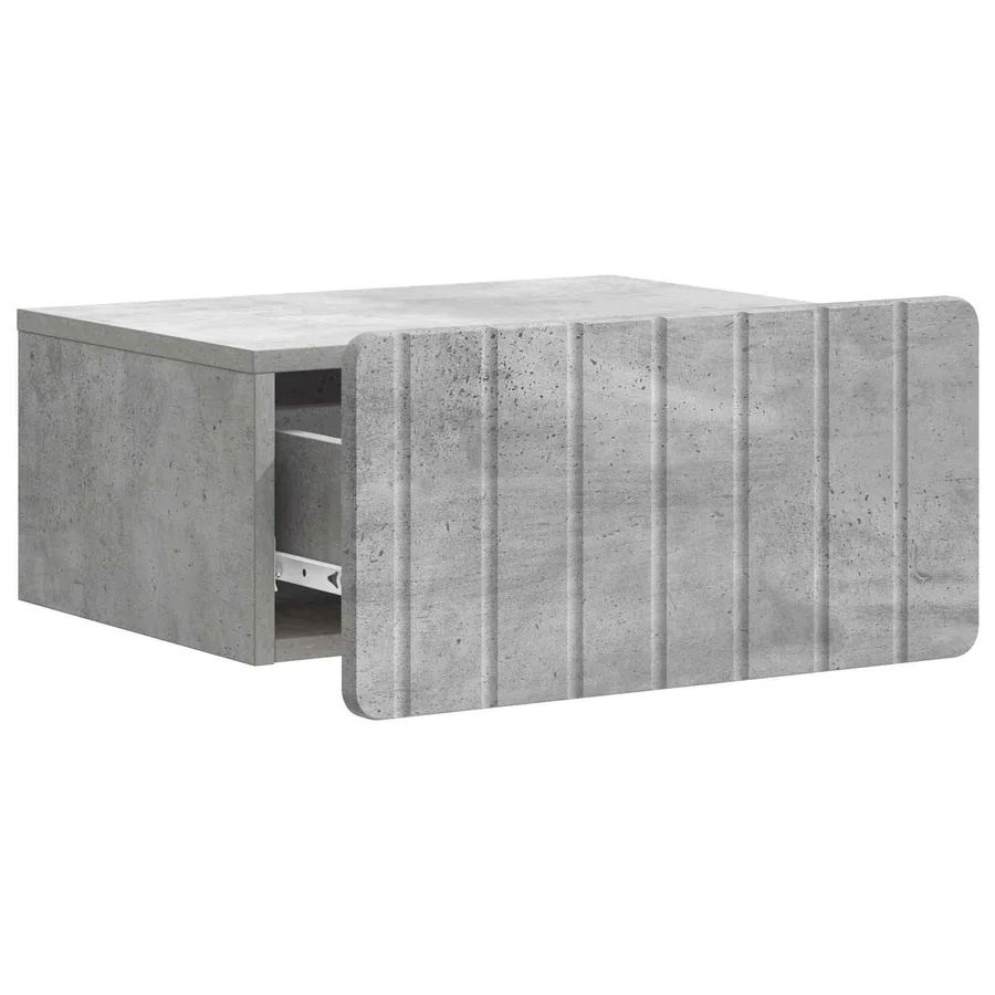 Cabinet de chevet mural 2 pcs Gris béton 49 x 34,5 x 24 cm - 6