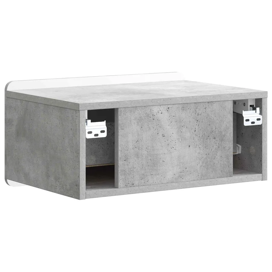Cabinet de chevet mural 2 pcs Gris béton 49 x 34,5 x 24 cm - 9